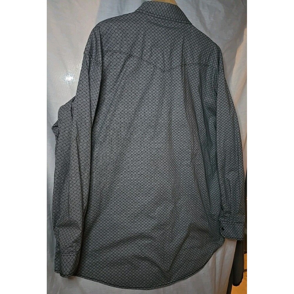 Panhandle Rough Stock Western Shirt Mens Sz 2XL Geometric Pearl Snap Cowboy - Picture 6 of 10